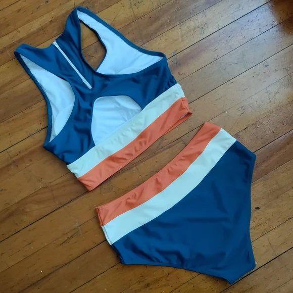 NWOT Colorblock Bikini Size S - Picture 2 of 11